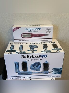 BaBylissPRO Style/Switch Ionic Multi-Styler & Dryer & babyliss paddle brush.